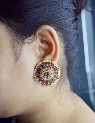 Ruby cubic zirconia earrings 3