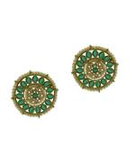 Green cubic zirconia earrings