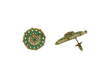 Green cubic zirconia earrings 2