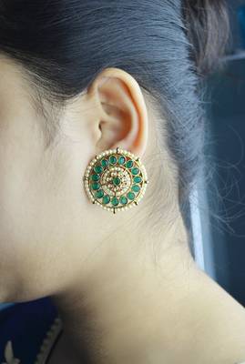 Green cubic zirconia earrings 3