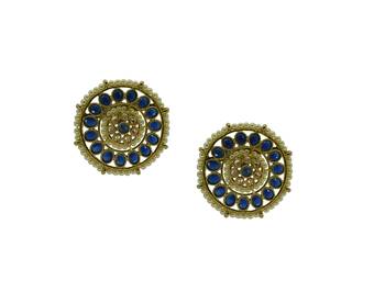 Blue cubic zirconia earrings 1