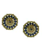 Blue cubic zirconia earrings