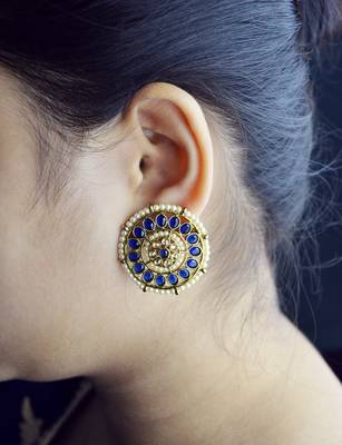 Blue cubic zirconia earrings 3