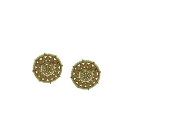 Peach cubic zirconia earrings 1