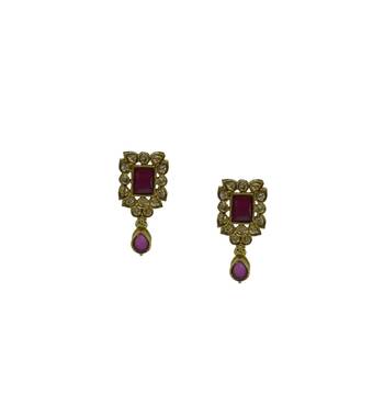 Ruby cubic zirconia earrings 1
