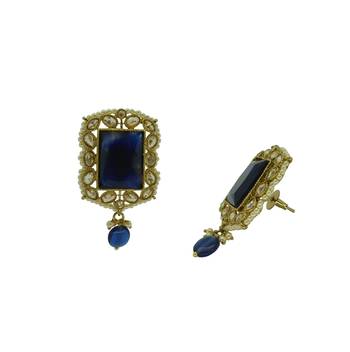 Blue cubic zirconia earrings 2