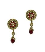 Ruby cubic zirconia earrings