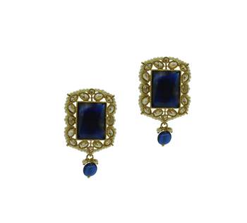 Blue cubic zirconia earrings 1
