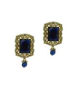 Blue cubic zirconia earrings