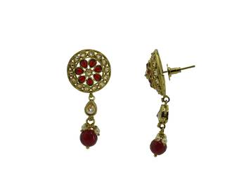 Ruby cubic zirconia earrings 2
