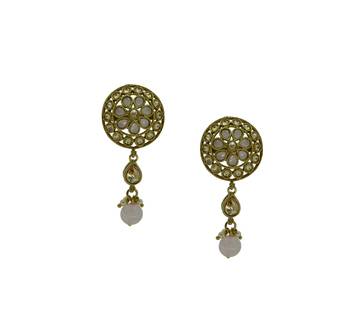 Pink cubic zirconia earrings 1