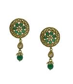 Green cubic zirconia earrings