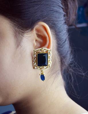 Blue cubic zirconia earrings 3