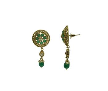 Green cubic zirconia earrings 3