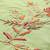 Women's Green handloom embroidered straight kurta with solid orange pant