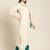 Women's Off white embroidered a line kurta With Solid Pant