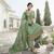 Green Embroidered Tussar Silk Salwar