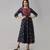 Women's  Blue Cotton Anarkali Floral Printed Kurta