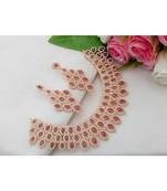 Fabulous Necklace Made Out From Cz & Ruby Stones With A Pair Of Matching Ear Rings