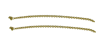 Gold cubic zirconia anklets 1