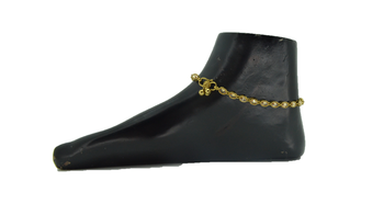 Gold cubic zirconia anklets 1