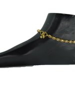 Gold cubic zirconia anklets