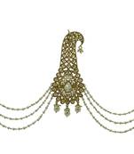 Gold cubic zirconia brooch