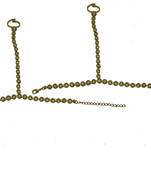 Gold cubic zirconia haath-phool-hath-panja