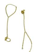 Gold cubic zirconia haath-phool-hath-panja