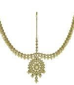 Gold cubic zirconia hair-accessories