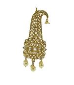 Gold cubic zirconia brooch