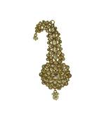 Gold cubic zirconia brooch