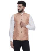 Pink Brasso Banarasi Nehru Jacket