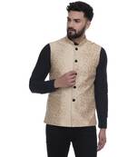 Gold Brasso Banarasi Nehru Jacket