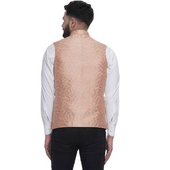 Pink Brasso Banarasi Nehru Jacket 5