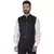 Black Plain Faux Velvet Nehru Jacket