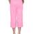Baby-pink plain blended cotton capris-3-4-pants
