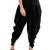 Black plain polyester dhoti-salwar