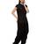 Black plain polyester dhoti-salwar