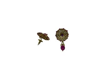 Maroon cubic zirconia earrings 2