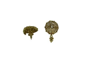 Gold cubic zirconia earrings 2