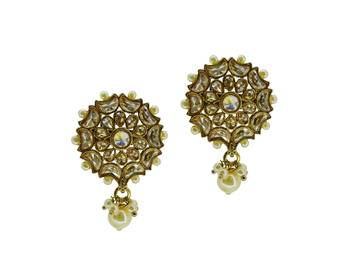 White cubic zirconia earrings 2