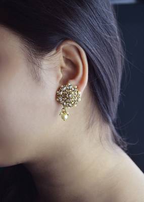 White cubic zirconia earrings 3