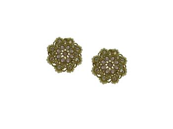Pink cubic zirconia earrings 2