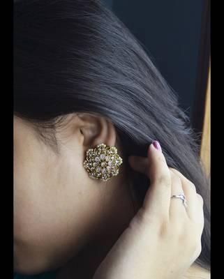 Pink cubic zirconia earrings 3