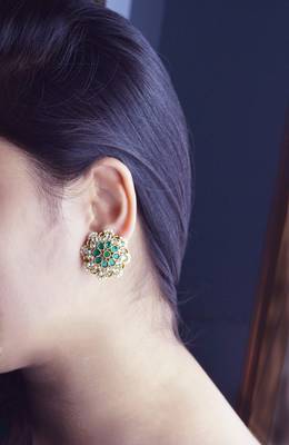 Green cubic zirconia earrings 3
