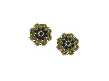 Blue cubic zirconia earrings 1