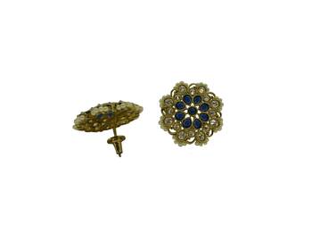 Blue cubic zirconia earrings 2