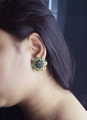 Blue cubic zirconia earrings 3