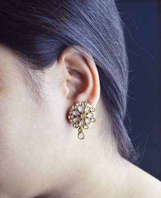 Pink cubic zirconia earrings 3
